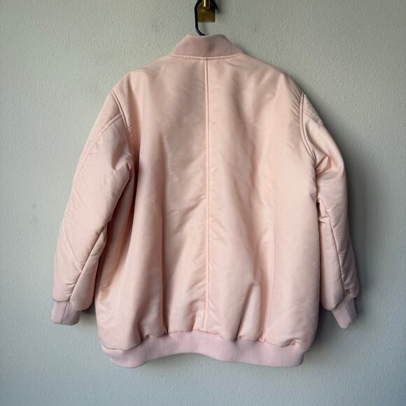 NWT NEW Sezane Richie Padded Bomber Jacket in Powder Pink EU 42 - Picture 3 of 9